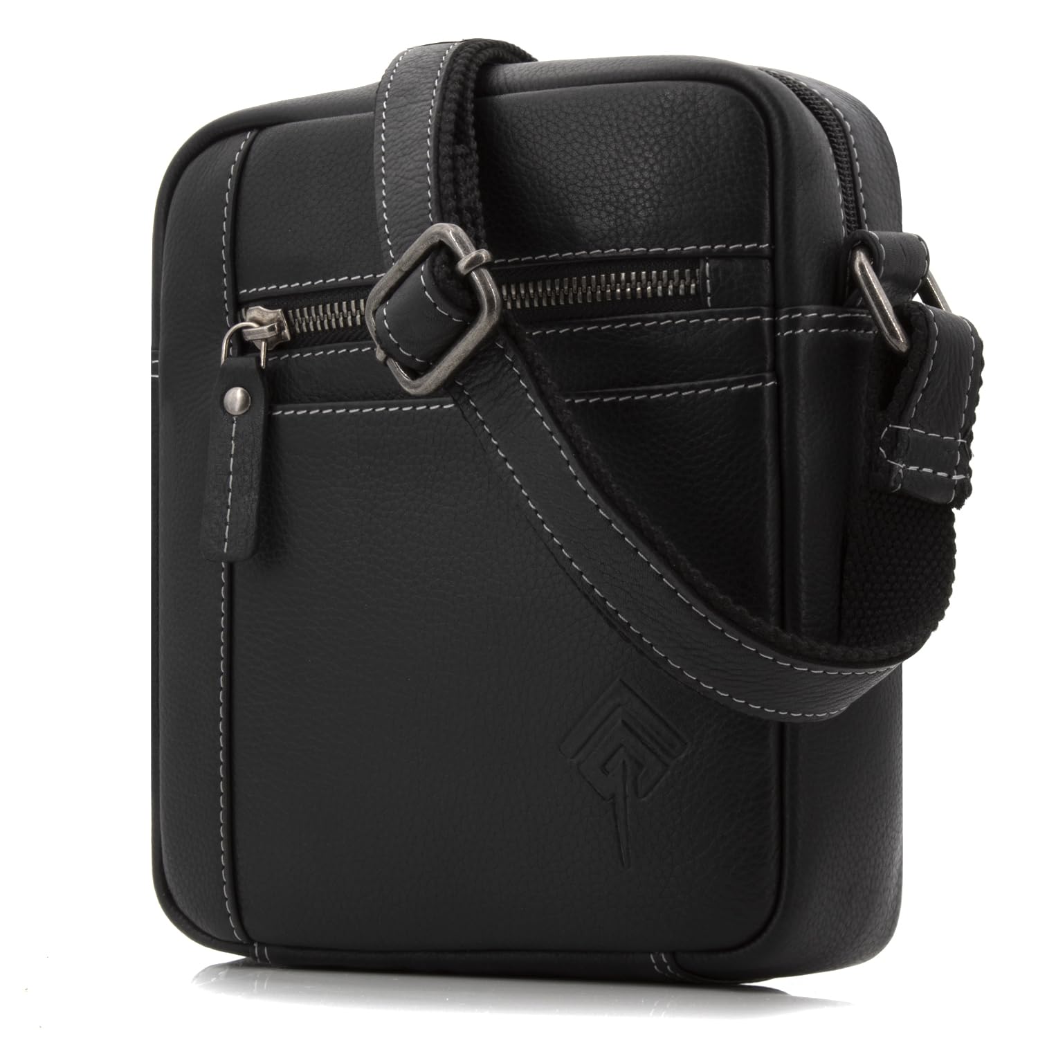 ekavale Echtleder-Umhängetasche für Herren - Vintage Schultertasche für Männer, ideal für Arbeit, Reisen oder als Geschenk - Messenger Bag für Business und Freizeit in kompakter Größe