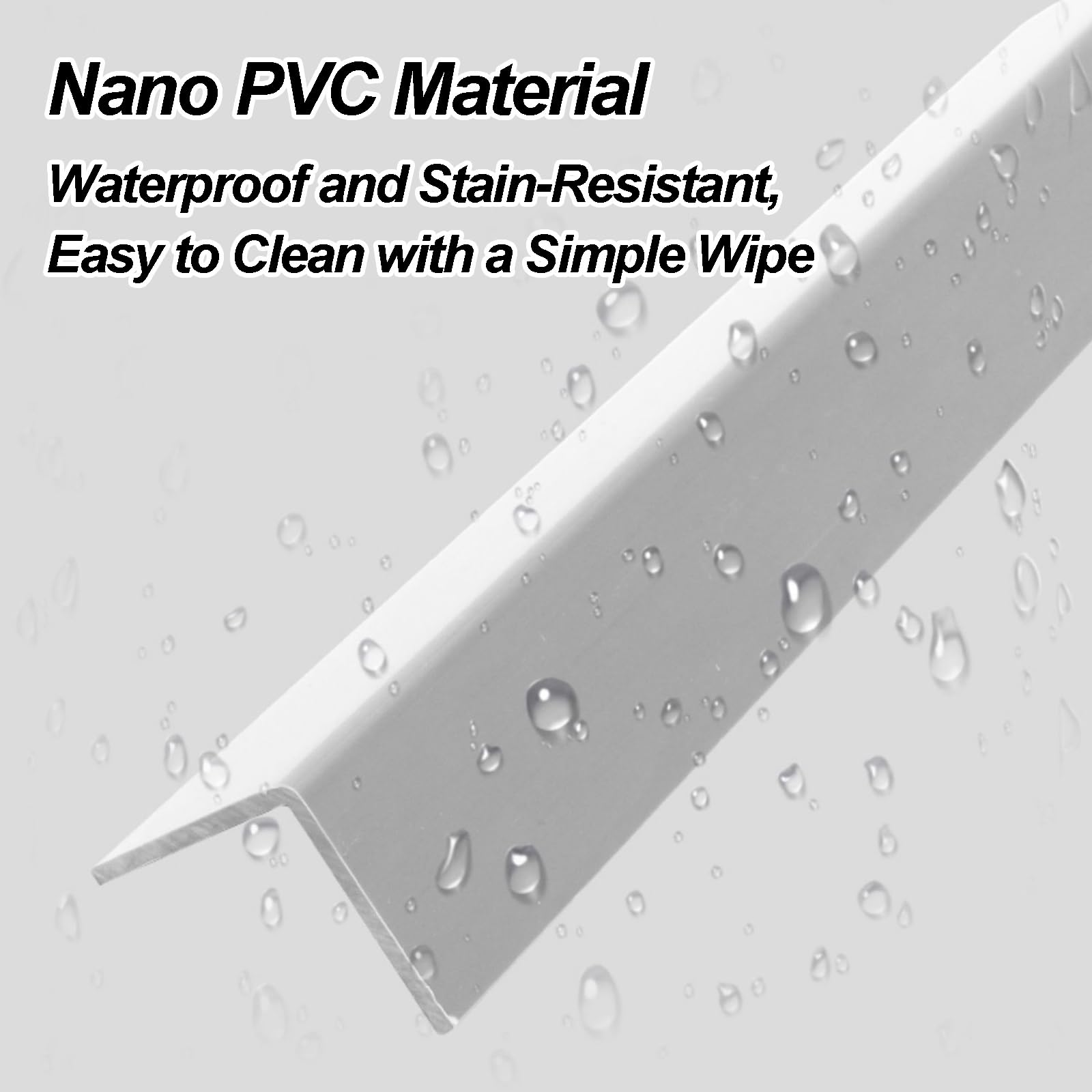 Perfiles De PVC para Escaleras, Perfil Angular PVC, Protectores de Bordes, Esquineras Cantoneras, Topes Autoadhesivos, Fáciles de Aplicar, Sin Herramientas, 2 Unidades(White,8x8 cm/3.15x3.15 in)