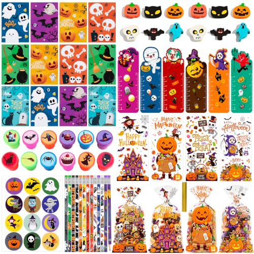 Regalos Truco O trato de Halloween 84 Pzs Materiales de Papelería Set Regalos Truco O trato de Halloween 84 Pzs Materiales de Papelería Set