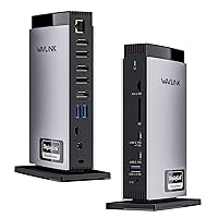 WAVLINK Displaylink Laptop Docking Station con 3 HDMI, USB C Dock Triplo Display 4K@60Hz