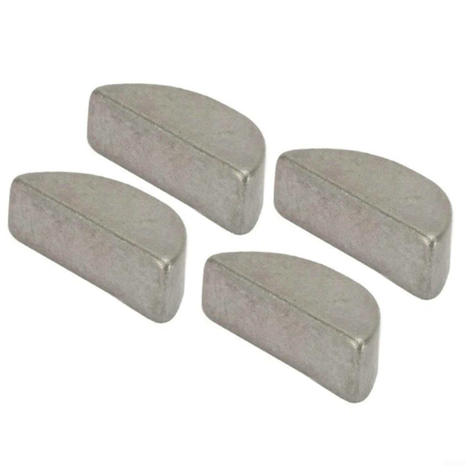 Alanmoship 4 Pack Woodruff Keys 112139150/0 For Mountfield SP53H S422HP SP425 Lawn Mower Parts Metal Half-Moon Shape Torque Transmission Component