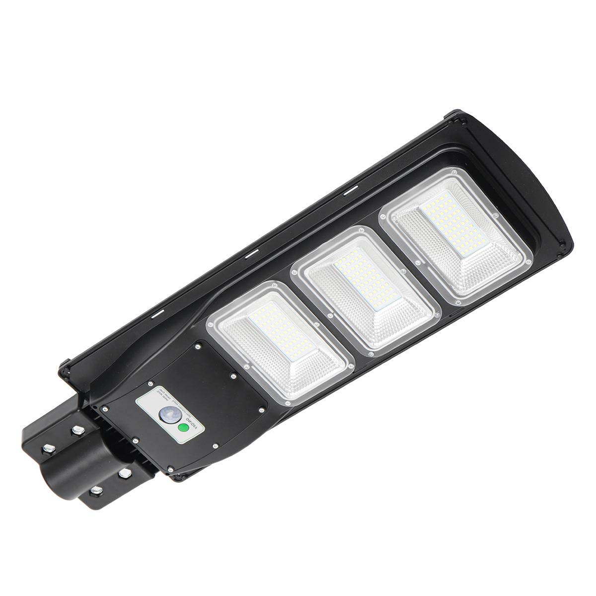 TEMPO DI SALDI Lampione Solare Led Esterno 90 W in Alluminio 63x25x7 cm con Telecomando e Sensore Crepuscolare - Faro Led Esterno con Pannello Solare Integrato impermeabile IP65 - Lampione da Giardino