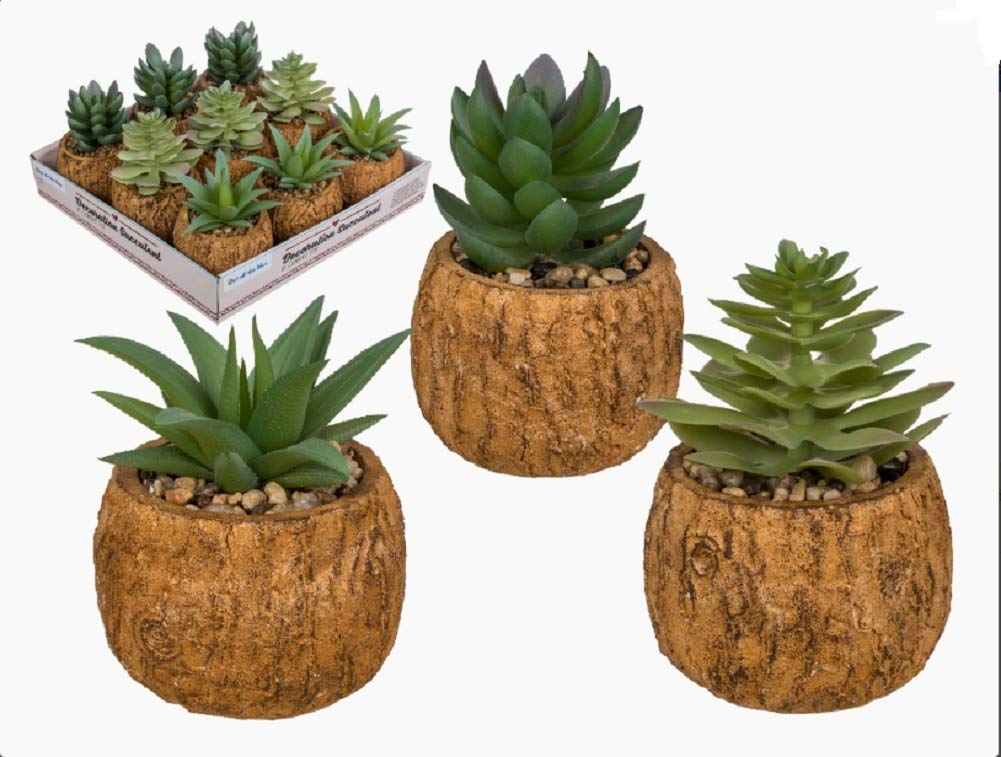 Out Of The Blue Blue Out Of The Decorative Imitation Succulent (Cactus) In Concrete Pot - Single