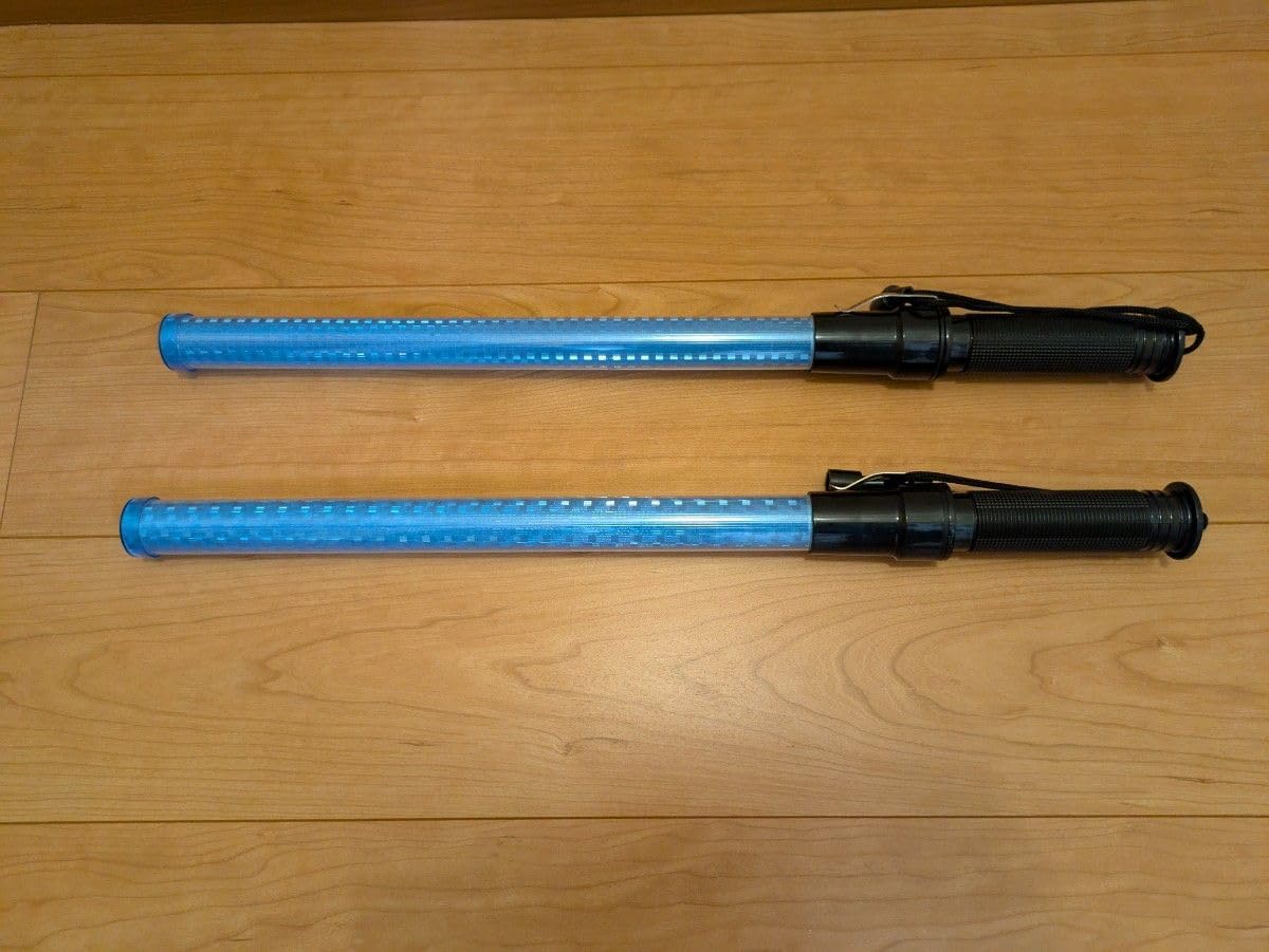 2本セット・青LED・誘導棒・乾電池タイプ・点滅・点灯防犯パトロール・祭・イベント・誘導・目印・ライブ・安全