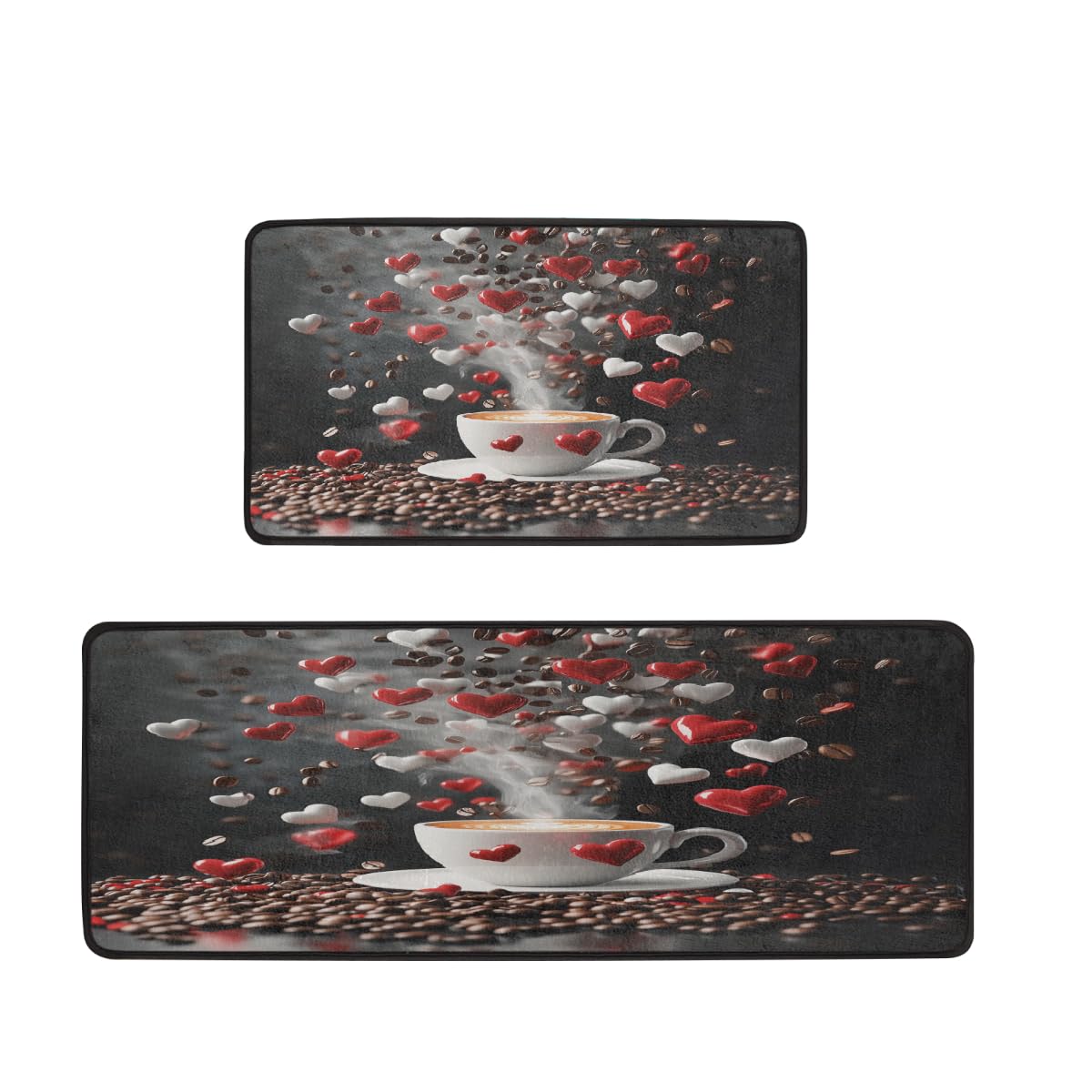 Tapetes de cocina para San Valentín Mexpekil, el detalle ideal con tazas de café decorativas