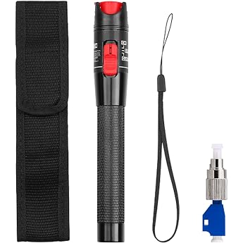 Visual Fault Locator 50KM 50mW Fiber Optic Cable Tester 2.5mm Universal Interface Adapt FC/ST/SC Red Light Source Tester for Fiber Network Cable Test