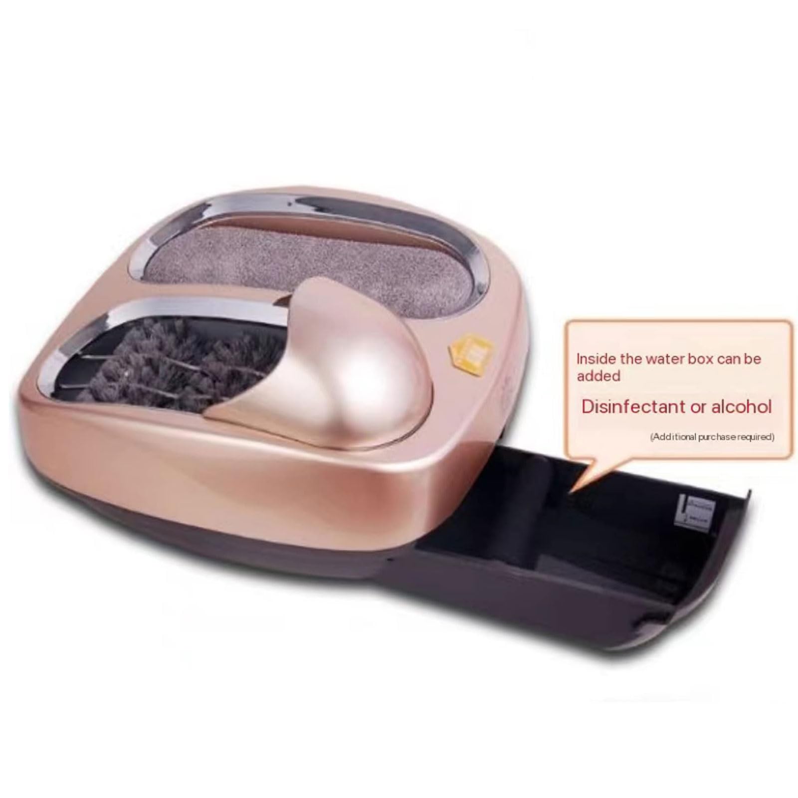 Sohlenreinigungsmaschine, automatischer intelligenter Schuhreiniger-Polierer mit Vollsensorschalter, Schuhoberteil-Eingangsschuhbürste, Schuhreiniger, for Hotels, Gewerbegebäude, Banken (Color : Gold