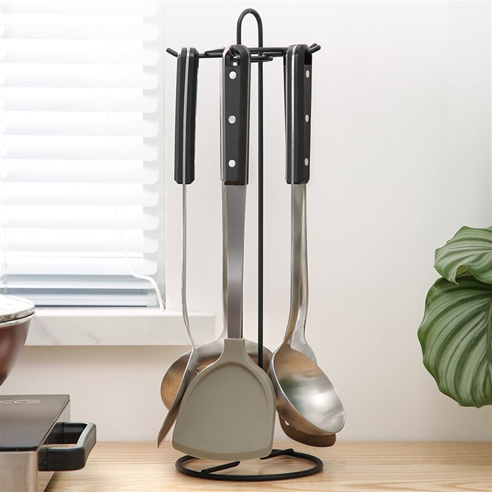 Pala Espatula Settensil de utensilios de cocina de acero inoxidable - Cuchara de la pala de la espátula de silicona de la cocina - mejores gadgets de cocina conjunto de herramientas de cocina regalo (