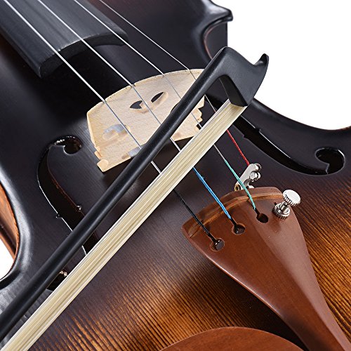 Tomshin Arco de violino bem balanceado de fibra de carbono 3/4 violino vara redonda requintada rã de
