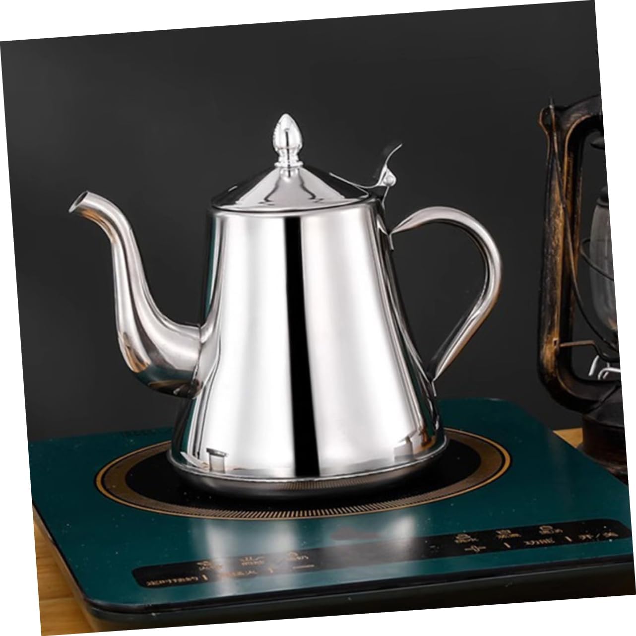 Stainless Kettle with Long Spout and Filter and Teapot for Home Office Camping Easy Water Control for Coffee Lovers