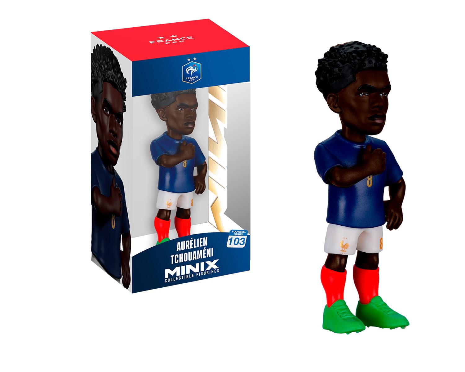 MINIX - Football Stars Mini Format - World Cup - France - Tchouaméni - Collectible Figure 7 cm