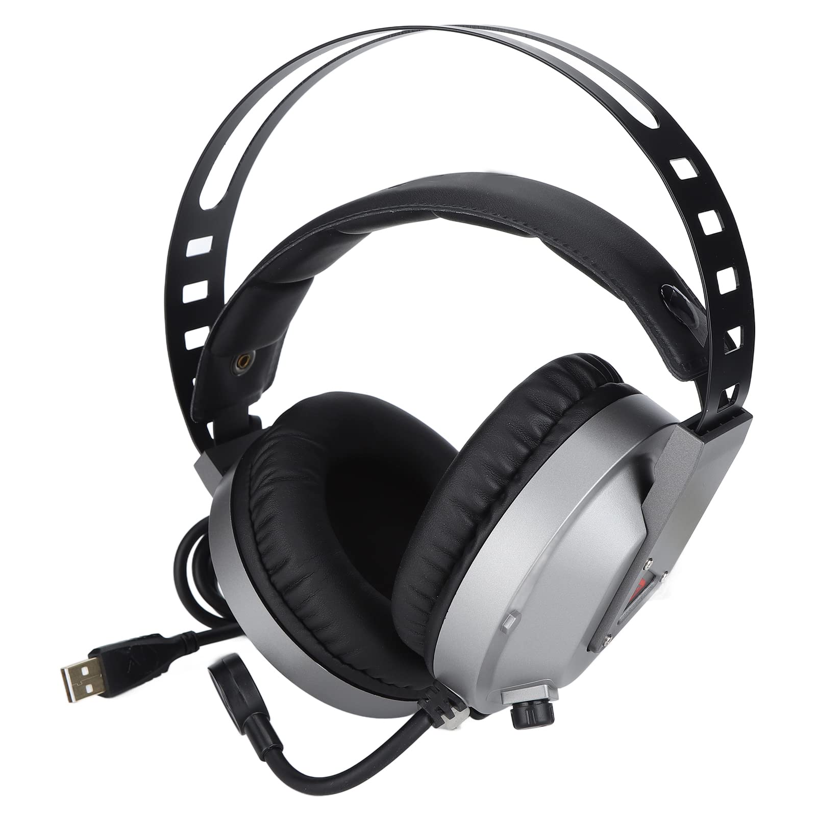 Taidu 7.1 Auriculares de juego Surround con almohadillas para los oídos, micrófono LED para ordenador portátil PC
