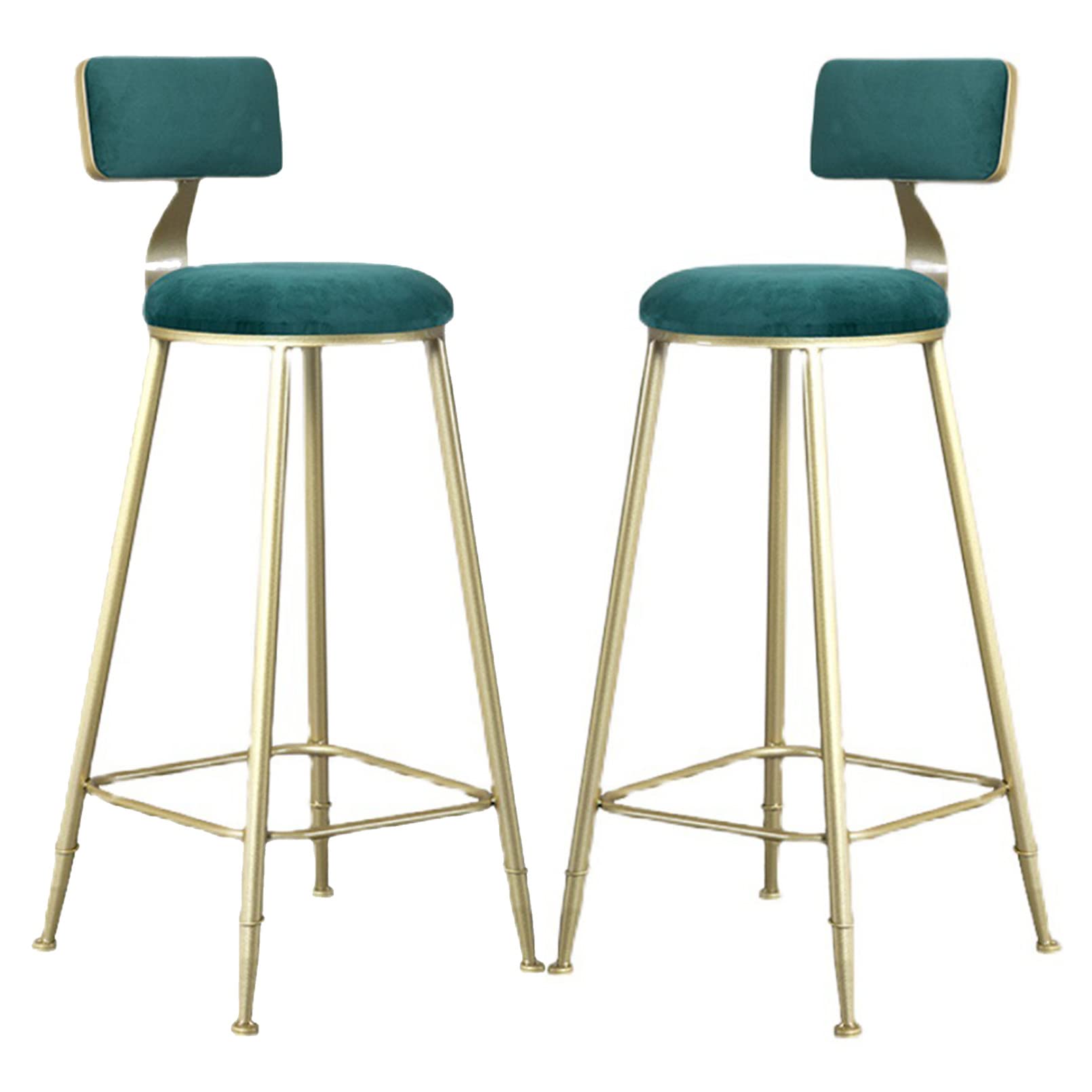 Chaises rembourrées en velours lot de 2 tabourets de bar haut de gamme