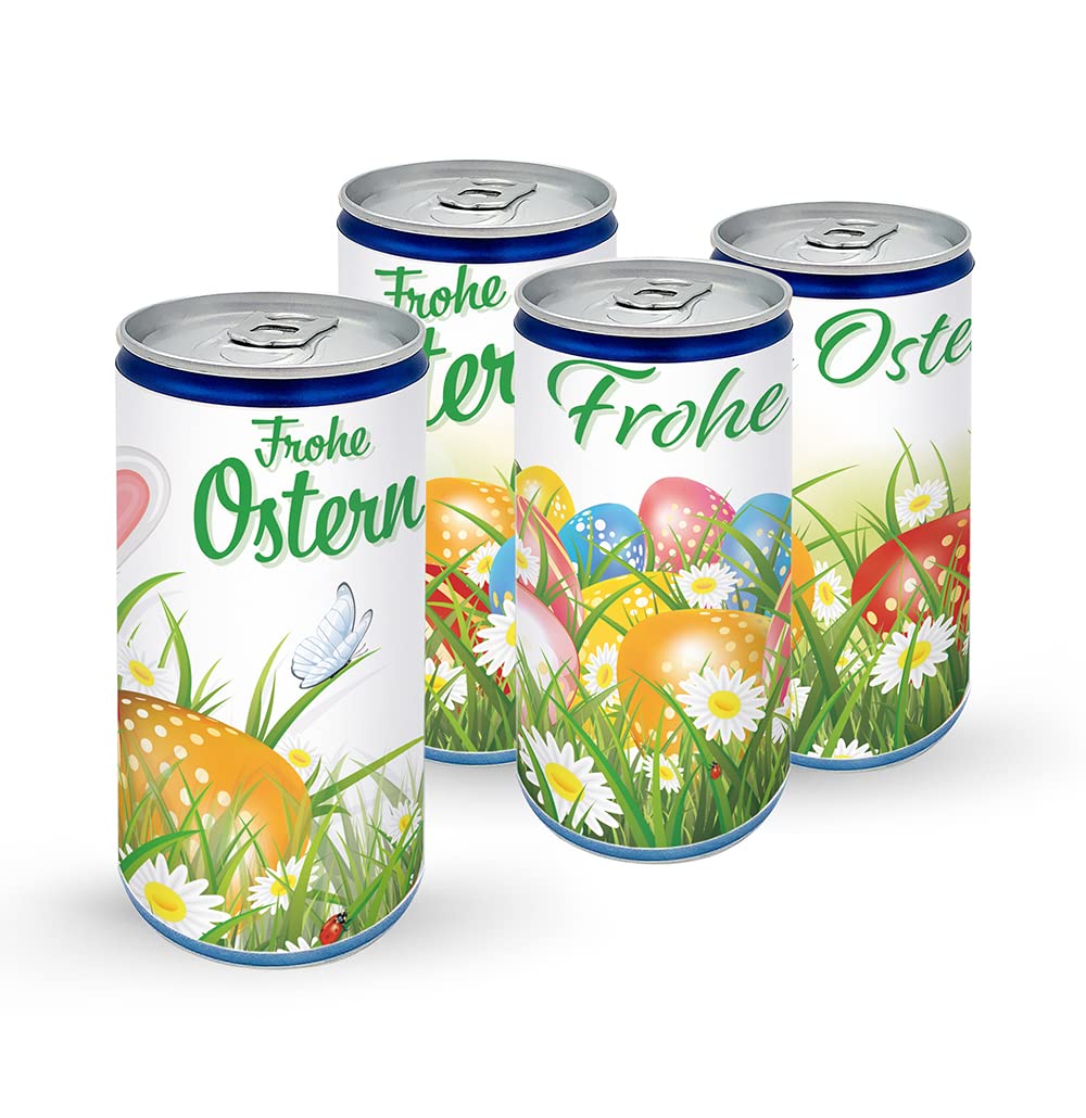 Krott 12 x City Secco 10% Vol. Frohe Ostern mit vier verschiedene bunte Motive Ostergeschenk EINWEGPFAND