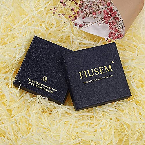 Fiusem Gold Layered Necklaces For Women, Dainty 14K Gold Plated Moon Pendant Necklace And Choker Necklaces For Women, 15”, 16”, 18” #TOP6