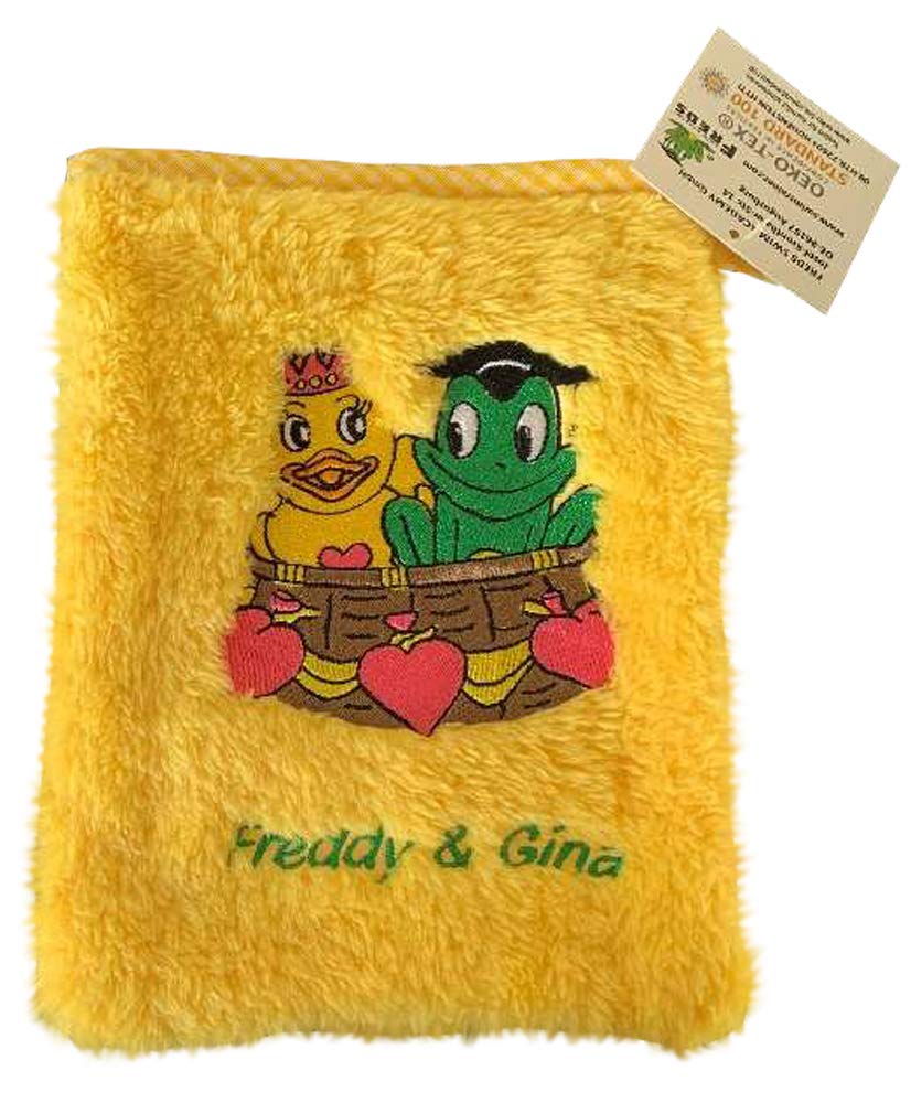 Freds Swim Academy 20122 Soft Welsoft Polyester Wash Mitt with Fred & Gina Motif, Approx. 16 x 20 cm, Yellow