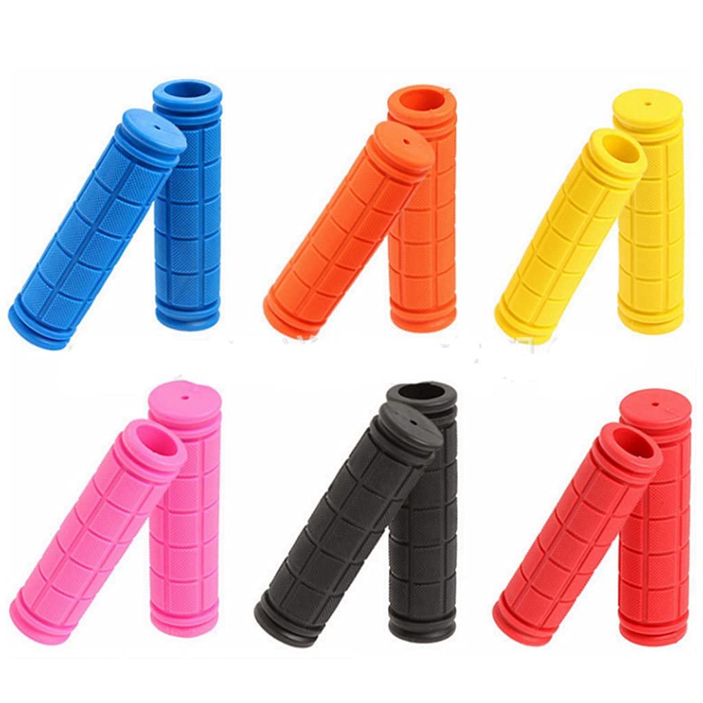 Egurs Fahrradgriffe 1Paar Bunte Lenkergriffe Fahrrad 22mm Weichem Gummi rutschfeste Gummi Fahrrad Griff für Fahrrad Mountainbike Rennrad Orange Sport & Freizeit