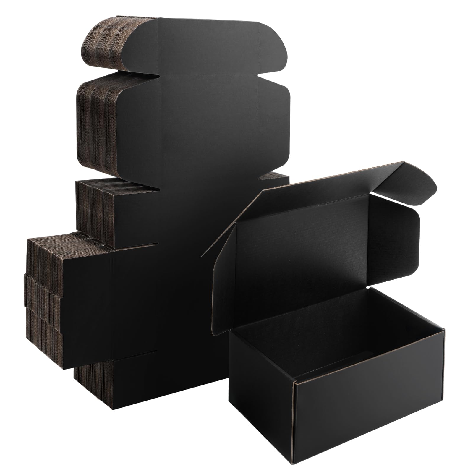 Yidomto 9x6x4 Black Shipping Boxes Small - 25 Pack Corrugated Cardboard Mailer Boxes for Packaging, Mailing, Gift Giving | Sturdy, Recyclable, Perfect for Small Business Supplies, Ecommerce