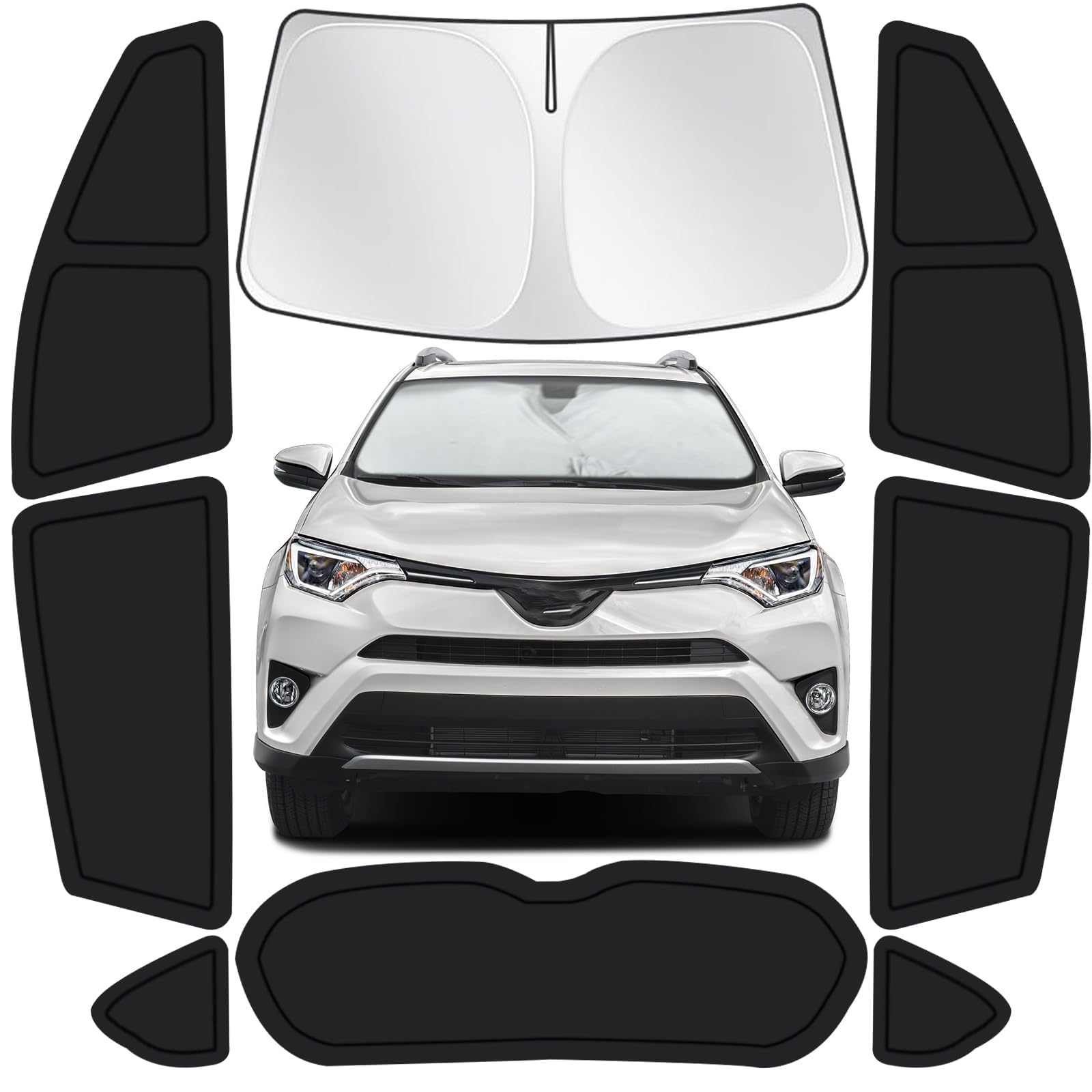 for Toyota RAV4 2013-2018 Car Window Shades, 8Pcs Full Window Covers