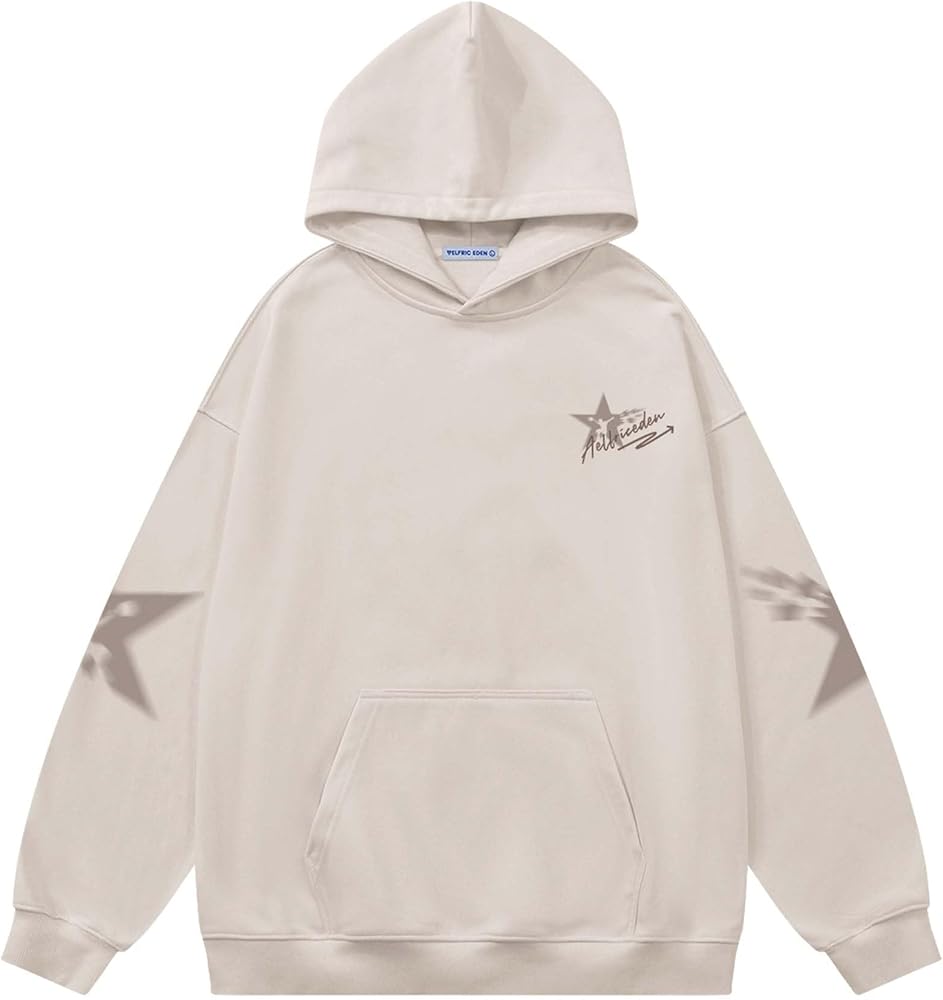Adélie White Aelfric Eden Star Figure Print Hoodie Oversized Graphic Unisex Y2K