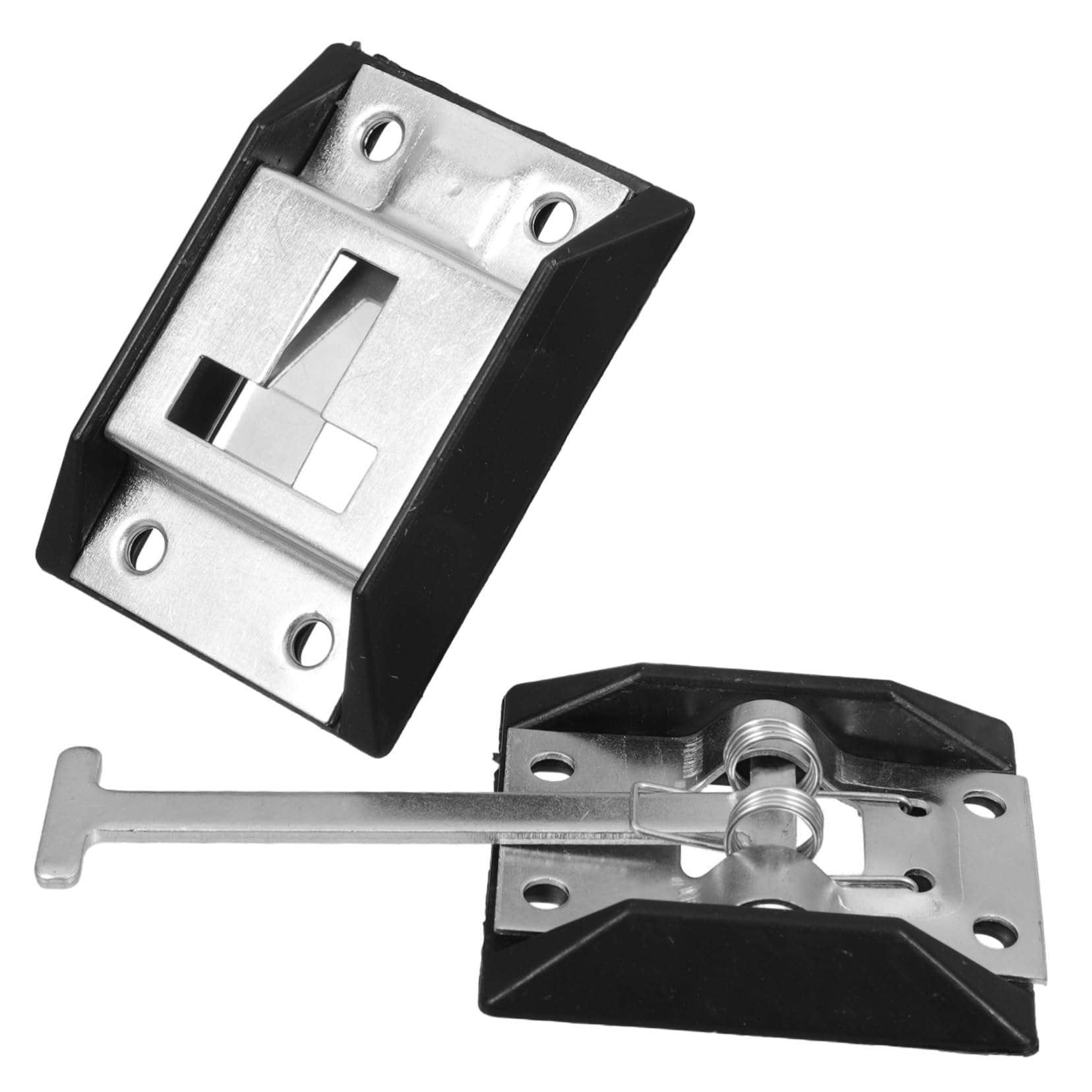 SOLUSTRE Door Catch Holder T-Style Metal Entry Door Catch Sturdy Hook for Trailer Carbon Steel Zinc Coated