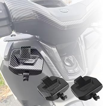 Scooter Accessories Front Storage Box Cover for NMAX N-MAX 155 125 NMAX155 NMAX125 V3 2025-2026, ABS Plastic Tool Case Lid Upgraded Left Side Pocket Cover Cap, Direct Fit Replacement Black