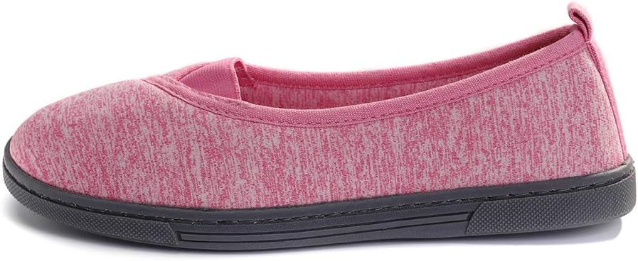Kuzima Women House Slippers Memory Foam Lightweight Anti-Skid Comfort Cotton Home Shoes Designed (US9-10, Pink)