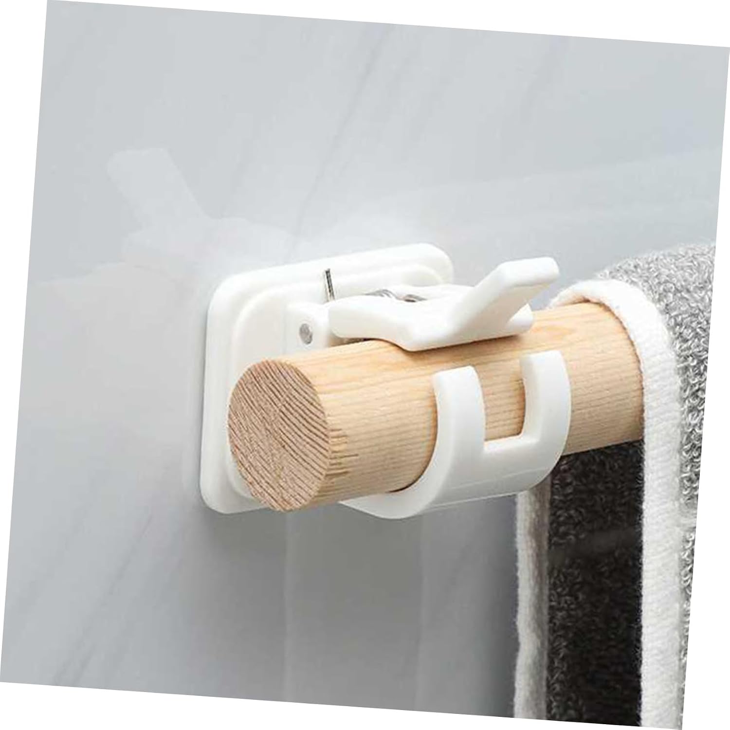 MAGICLULU 30pcs No Drill Plastic Curtain Rod Support Clips for Bathroom Living Room and Bedroom Easy to Install Rod Brackets for Home Use and Convenient Curtain Holders