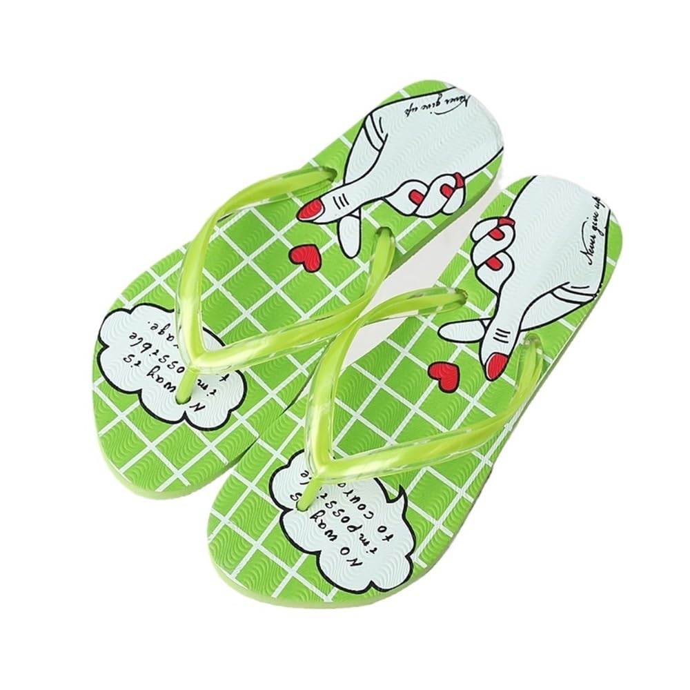 Chaussons de plage d'été avec semelle souple et confortable vert 36