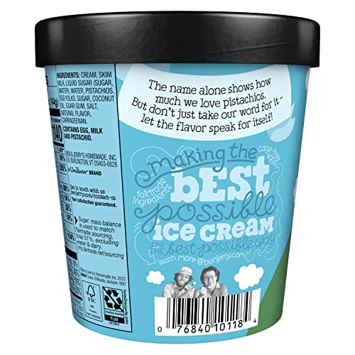 Ben & Jerry's Pistachio Pistachio Ice Cream Pint 16 Oz #TOP1