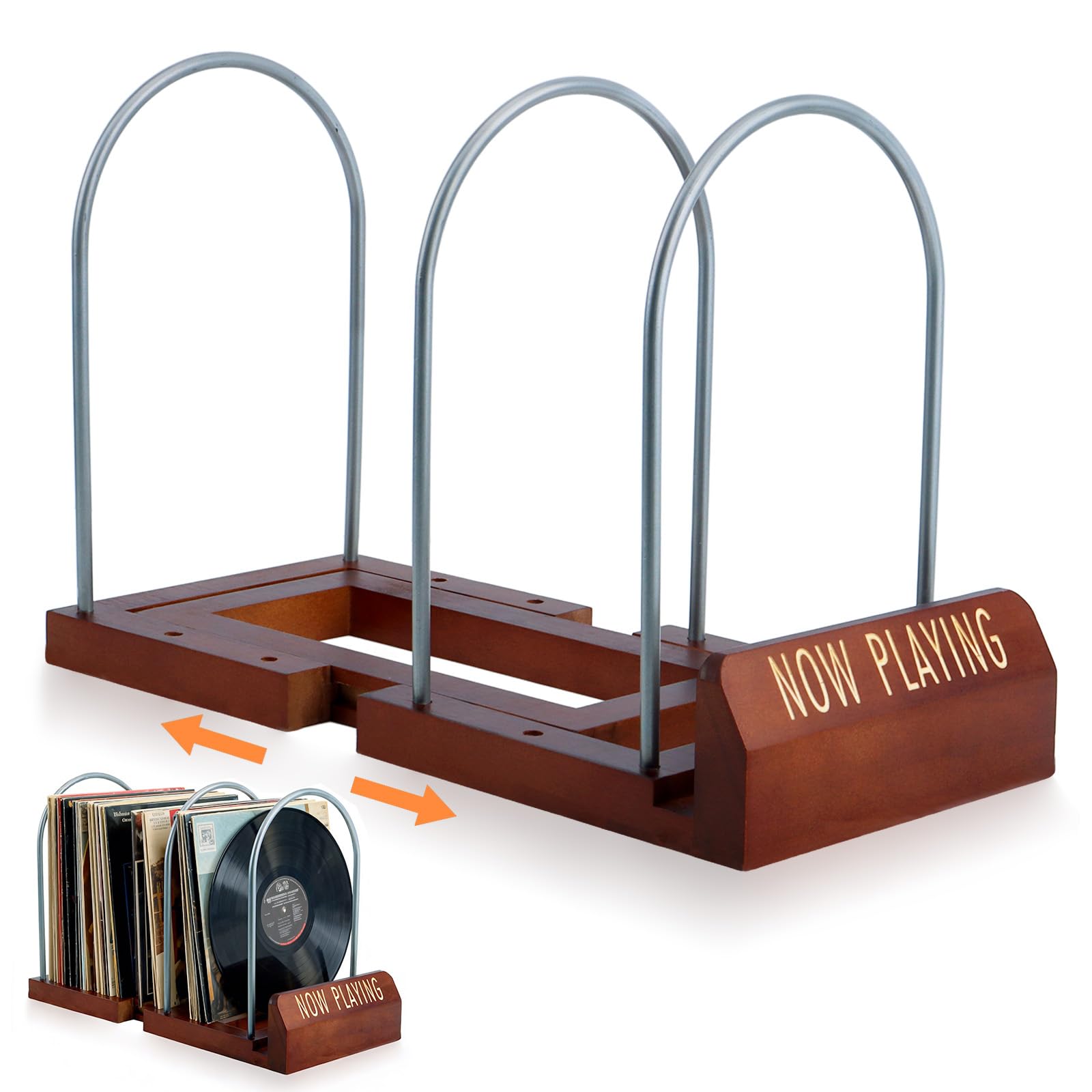 Soporte para discos de vinilo para evitar el desorden de álbumes y proteger de 30 a 70 LP
