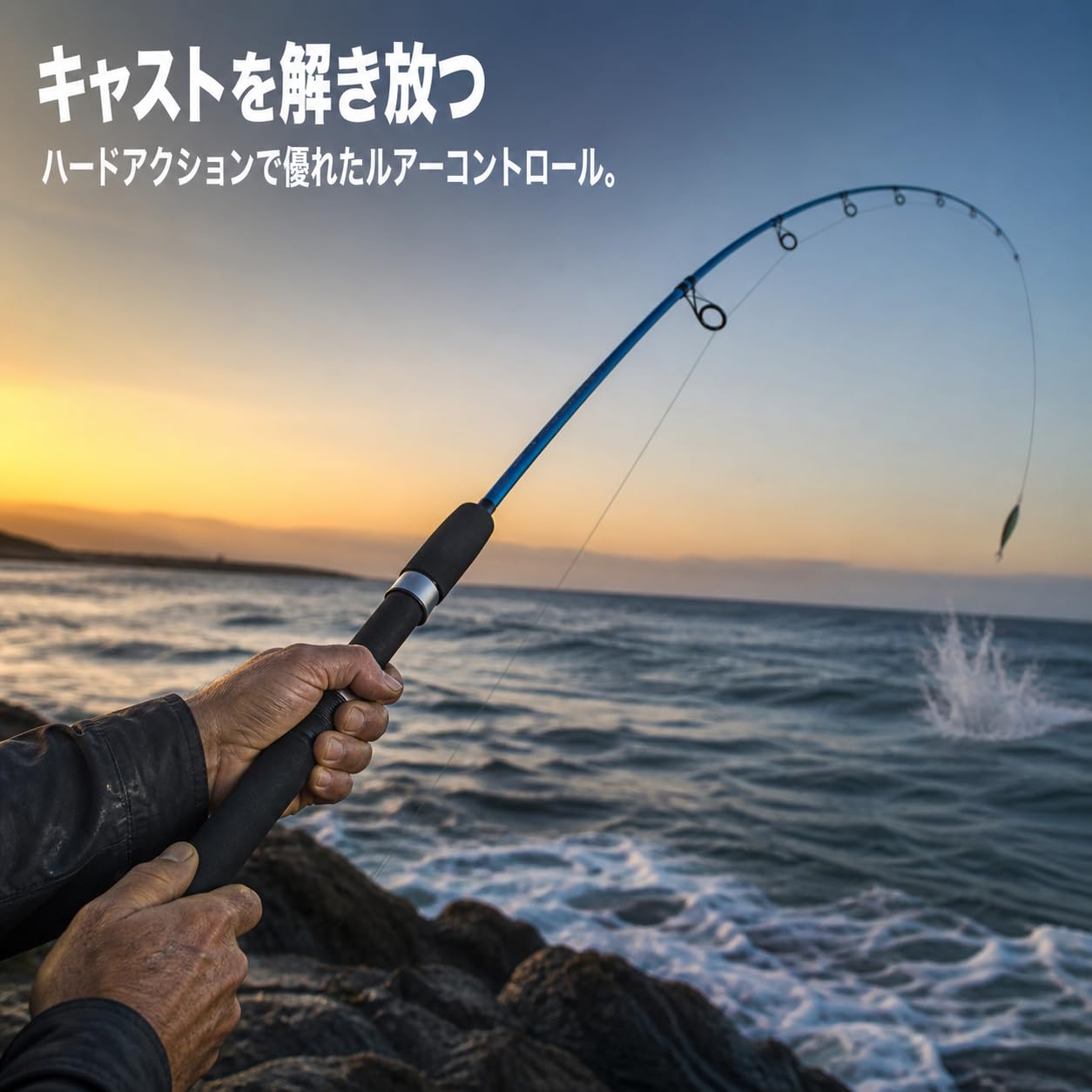Canna da Pesca Lure Rod Azione Rigida, 2.4 metri