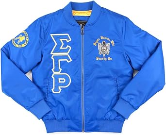 Sigma Gamma Rho Bomber Jacket Royal Blue