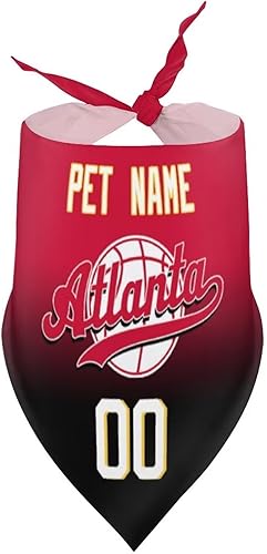 Miniatura 63 de Bandana personalizada para perro de baloncesto para perro, bufanda para mascotas, color del equipo con nombre y número de nombre, regalos