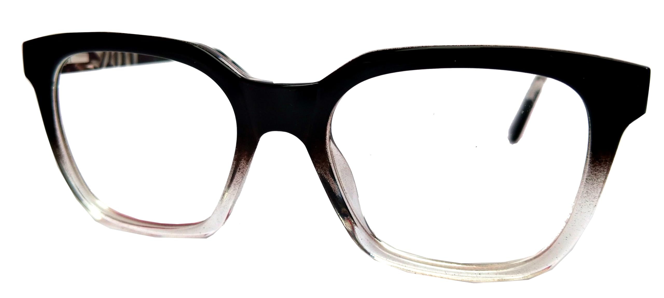 Explora Eyewear|Elegant Square Frame Eyeglasses For Men & Women |Blue cut & Antiglare Computer Glasses | Oversized Square Frame | Black & Clear