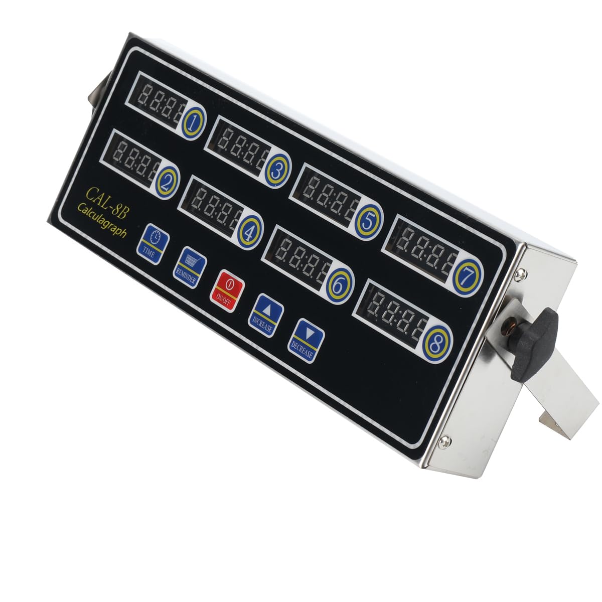 8 Channel Digital Kitchen Timer ECUTEE Commercial Kitchen Timers for Cooking Timer Stainless Steel Calculagraph Timer with Loud Alarm for Restaurant