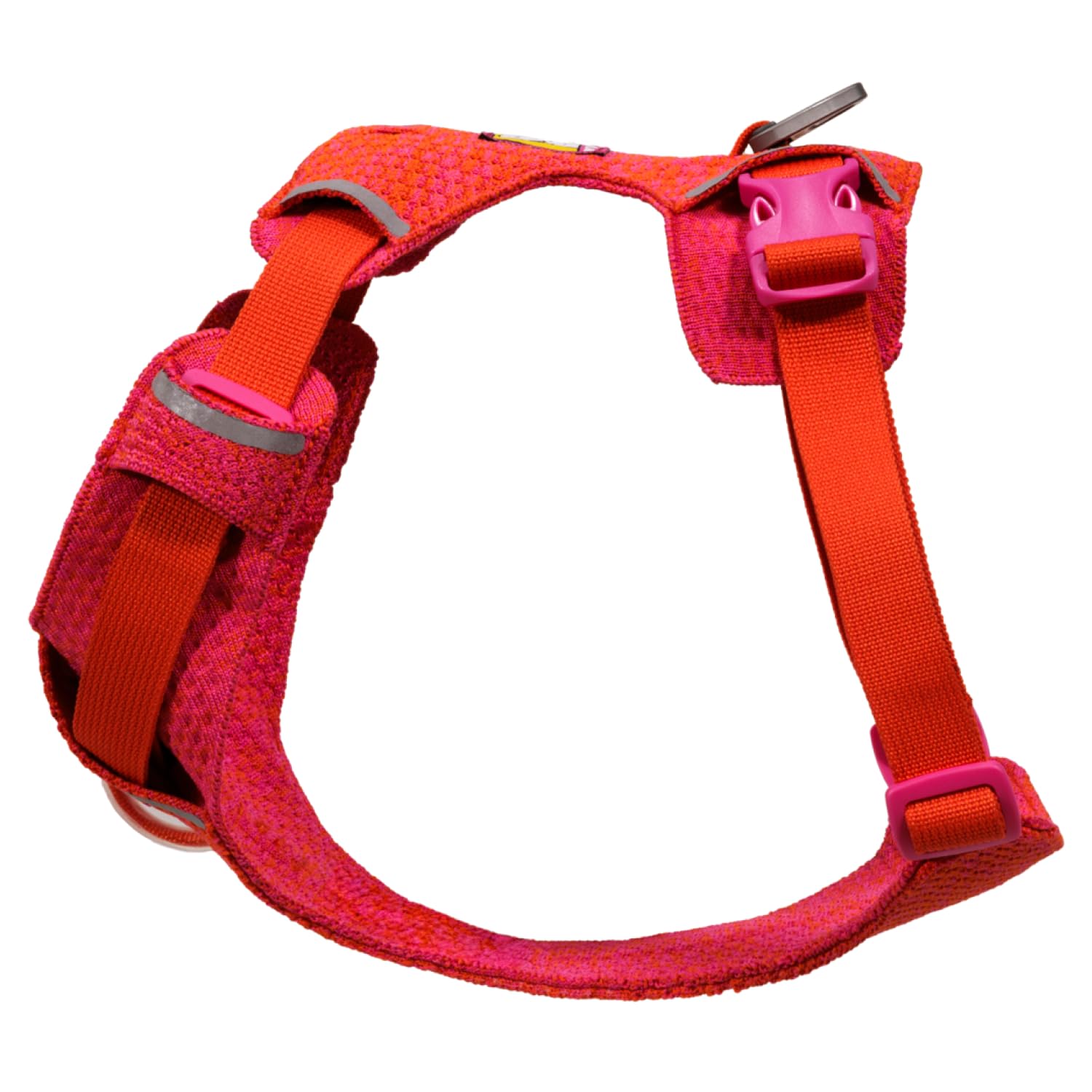 Ruffwear Front Range Flex - Arnés para perro, ajustable y suave, ligero, 2 puntos de fijación de correa, tejido diseñado y ribete reflectante, rosa violeta, talla L/XL