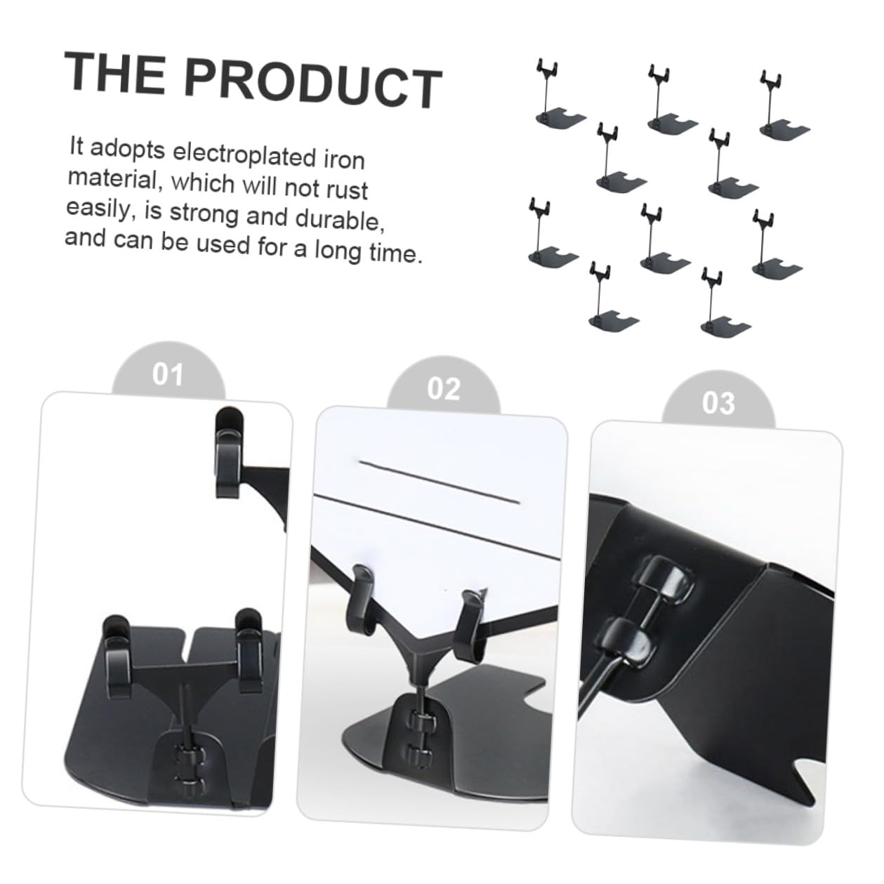 10 pezzi Supporto Cartellini Prezzi Nero Clip Porta Etichette in Ferro Elettroplaccato per Supermercato Panetteria e Negozio Espositore Prezzi Versatile e Riutilizzabile