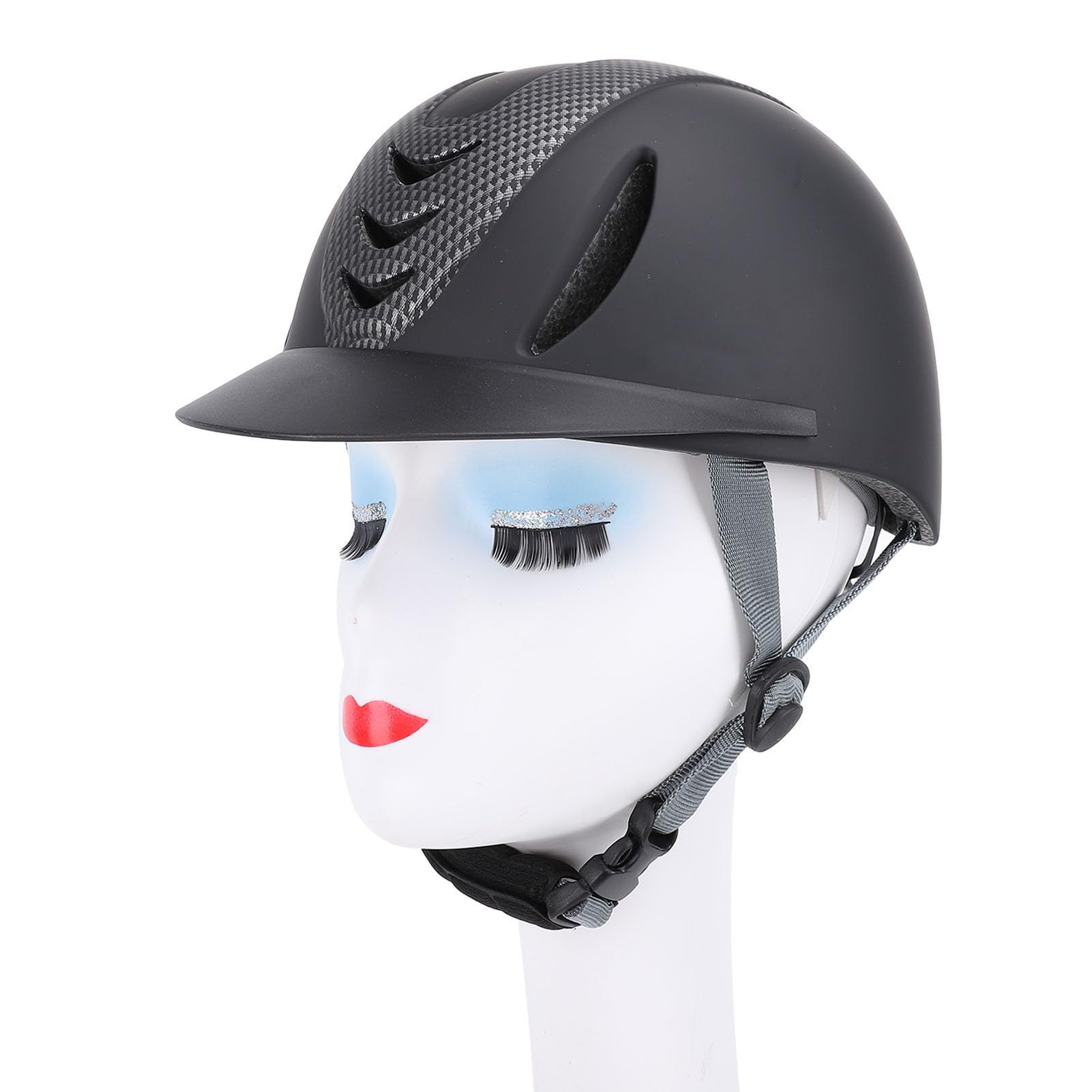 Cryfokt Casco Equestre Leggero Regolabile per Bambini per Equitazione Fodera Rimovibile Ammortizzante Cappello Traspirante per Equitazione Bambini, Floccaggio, ABS, 1 X Casco