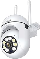 Vista 1 de EVERSECU Cámara de seguridad PTZ WiFi para exteriores 1080P, WiFi 5G, seguimiento de movimiento, audio de 2 vías, visión nocturna con foco, funciona