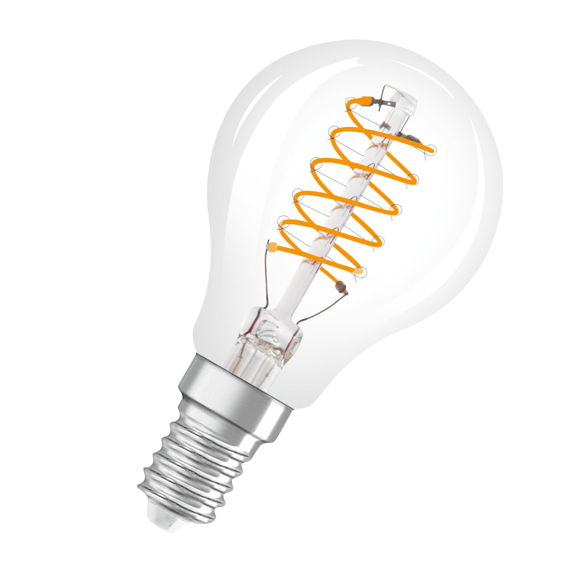 Osram Vintage 1906 Classic P FIL LED-Lampe, Miniball, E14, klar, 4,8W, 470lm, 2700K, warmweißes Licht, dimmbar, neues, ultraschlankes Filament, sehr geringer Energieverbrauch, lange Lebensdauer