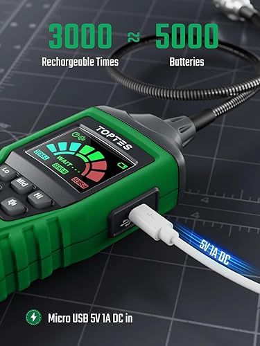 Miniatura 2 de PT520A+ - Detector de fugas de gas recargable, detector de gas natural con sonda de 17 pulgadas, comprobando fugas de gas combustibles como gas