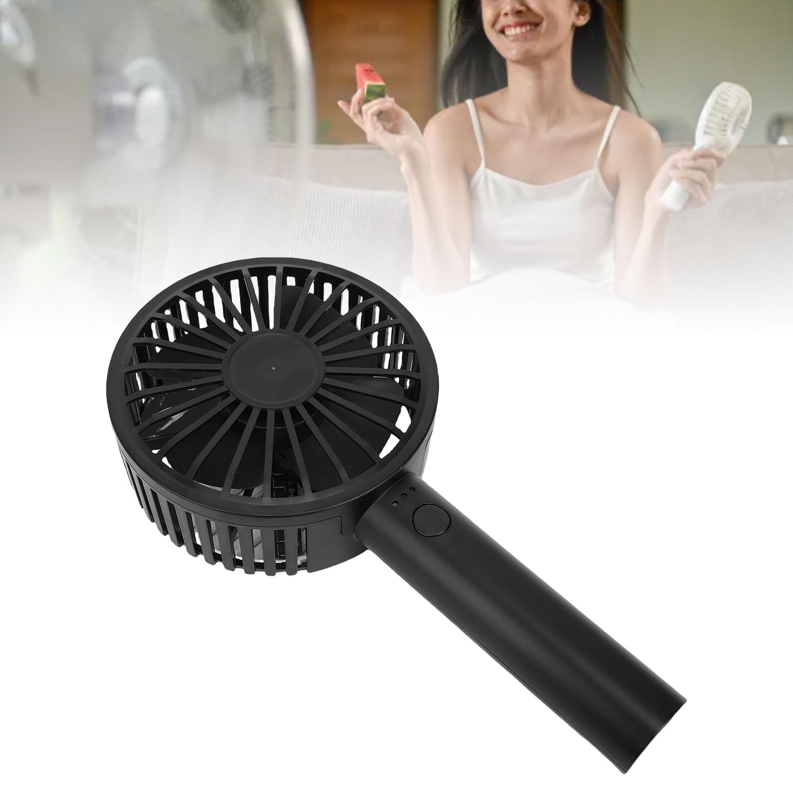 Jectse Tragbarer -Ventilator, Handventilator, Hochauflösendes Display, Fortschrittliche LED-Technologie, für Partys Im Freien, für Reisen, Sommerkonzerte, Make-up, Sommer.