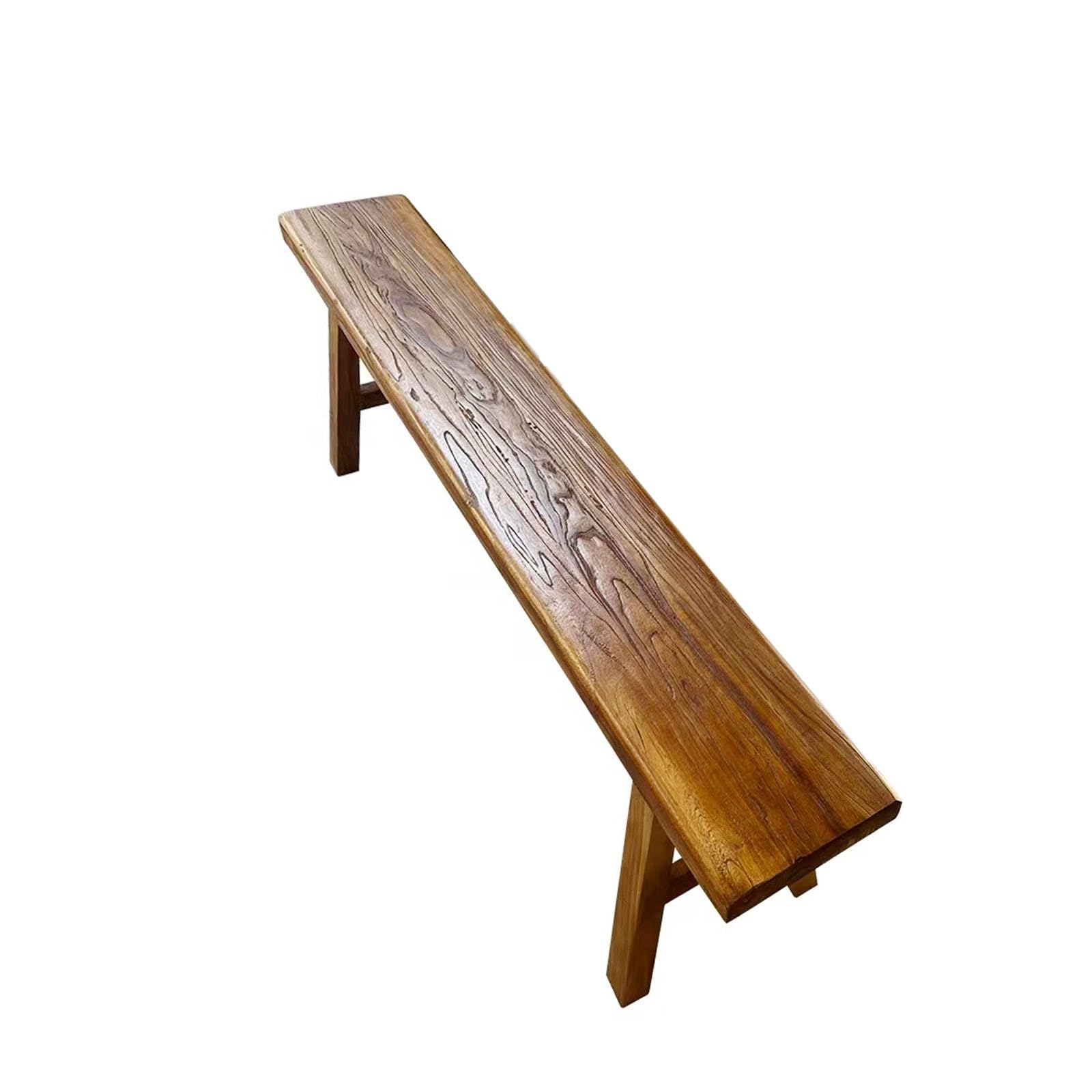 DSEWTEZXI Panca da pranzo in legno per interni, panca rustica da fattoria, panca sottile in legno per ingresso(80cm