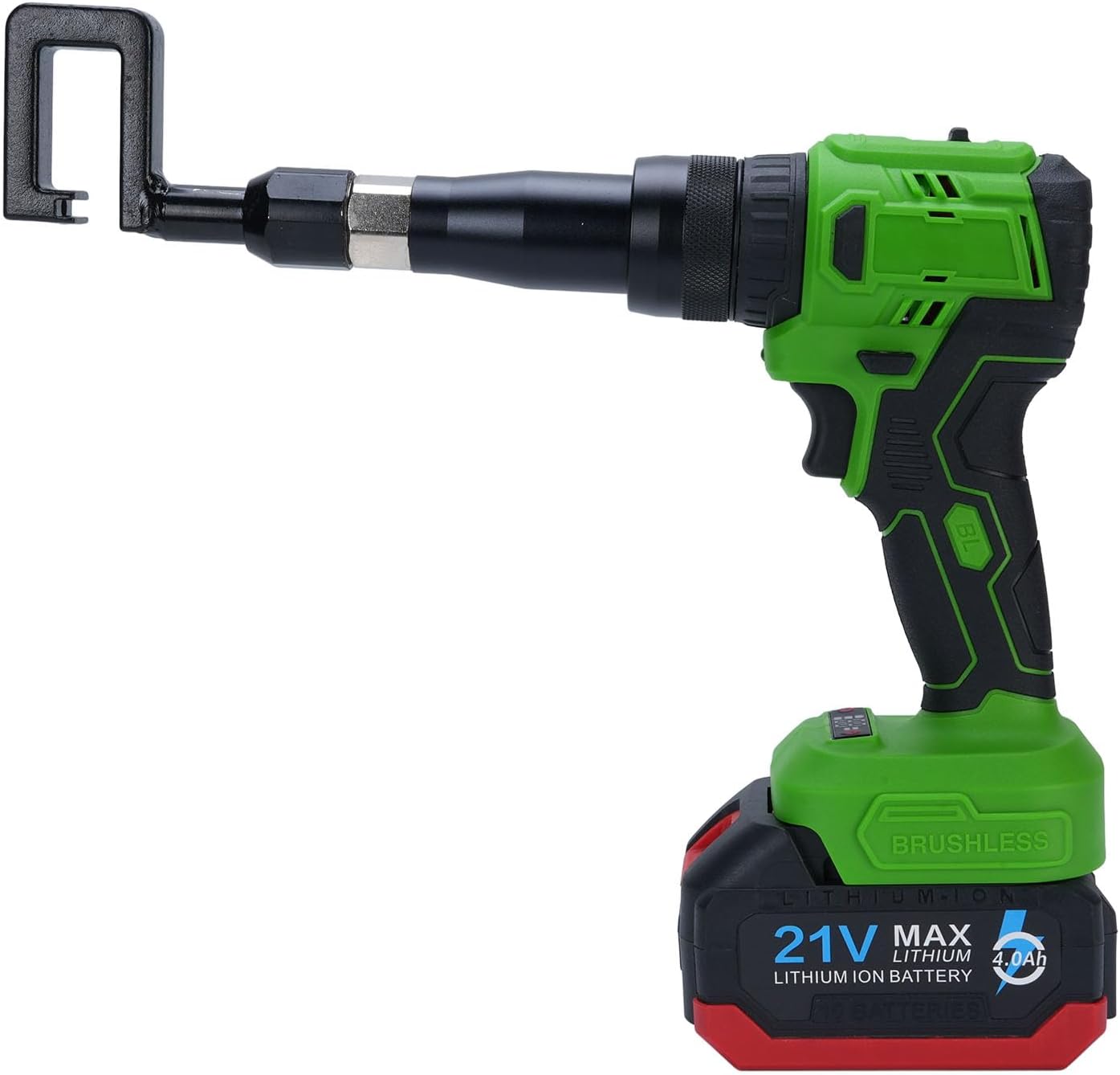 Fafeicy Electric Light Steel Keel Pliers 360 Degree Cordless Punching Riveting Tool with 21V Battery for Construction Stud Framing and Drywall Work