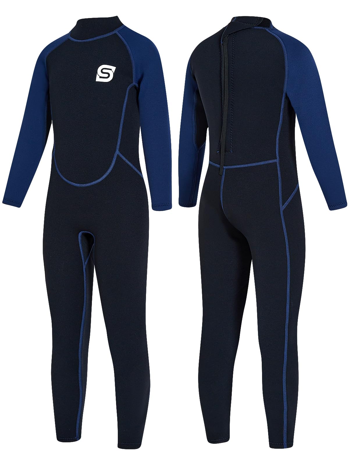Summshall 2.5mm Neoprenanzug Kinder | Thermischer Badeanzug für Schwimmen Tauchen Surfen | Wärmender Kurz Lang Neoprenanzug Mädchen Jungen | UV-Schutz & Ultra Dehnbar