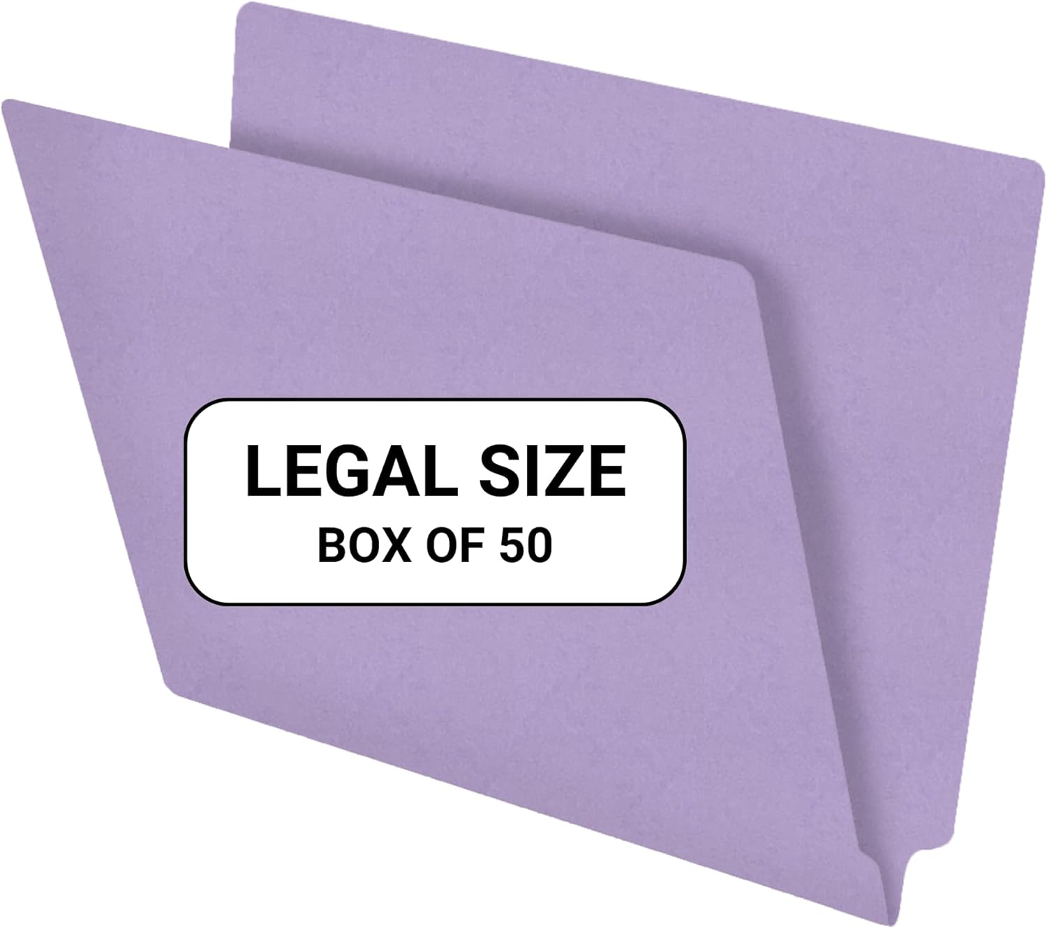 Lavender File Folders, Doctor Stuff, Legal Size Reinforced End Tab Folder, 14 pt Stock, Box of 50