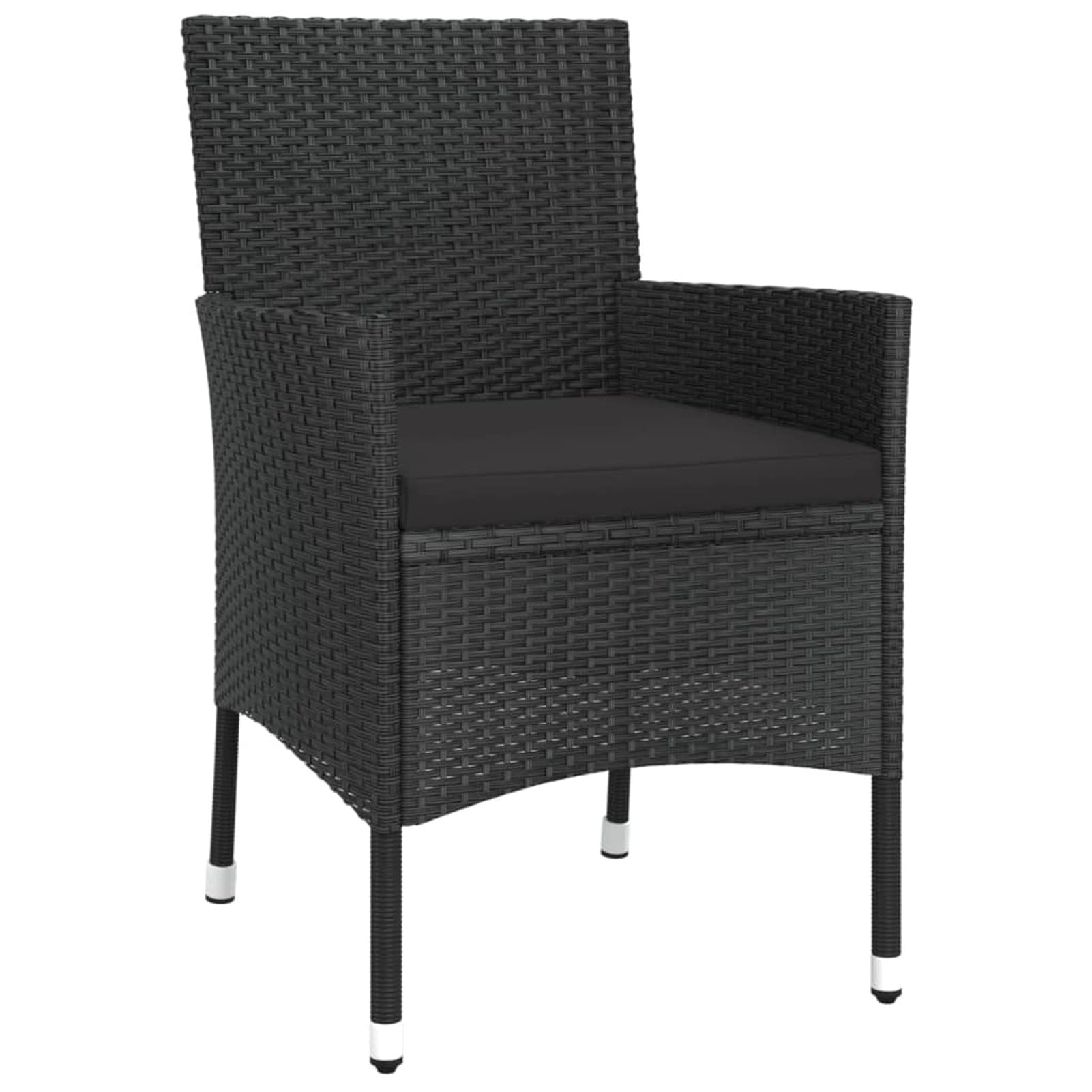 Brokky 7-TLG. Garten-Essgruppe mit Kissen Gartenlounge Outdoor Garten Essgruppe Gartentisch Set Garten Sitzgruppe Schwarz Poly Rattan / 3187328
