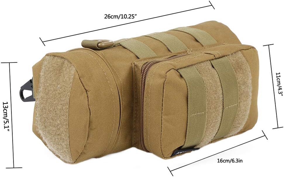 Molle Water Bottle Holder, Tactical Water Bottle Pouches for Backpack with D-Ring Hook - Image 4