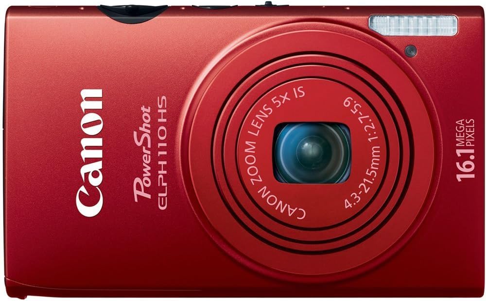 Canon PowerShot ELPH 110 HS 16.1 MP CMOS Digital Camera with 5X Wide-Angle Optical Image Stabilized Zoom Lens and Full 1080p HD Video (Red)